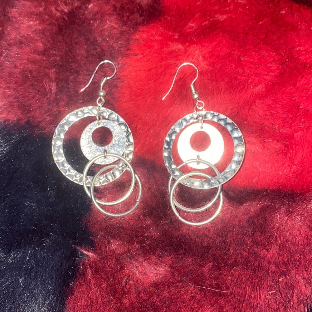 silver earrings